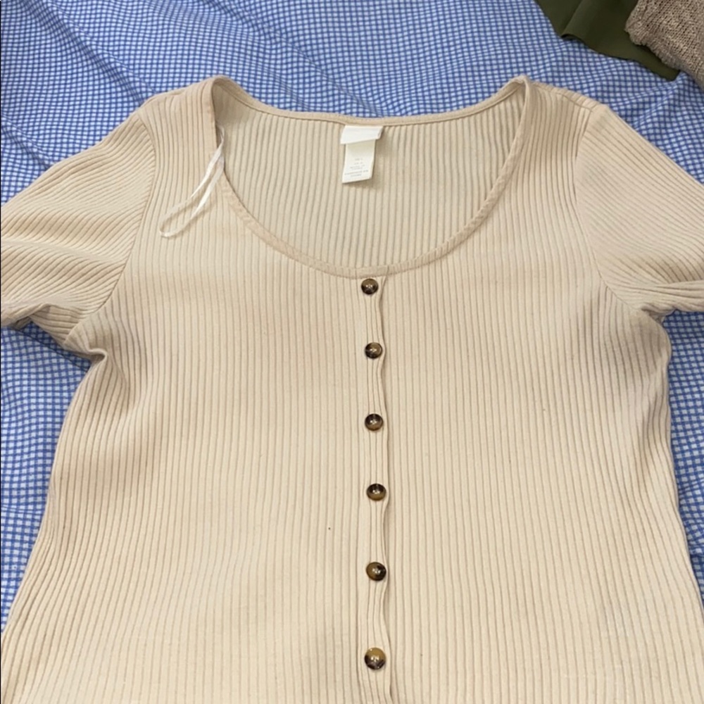 Tan shirt